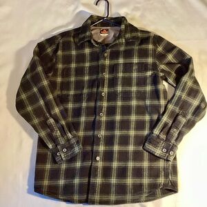 Ridgecut Toughwear Heavyweight Thick ButtonDown Flannel Men’s Medium Green Plaid